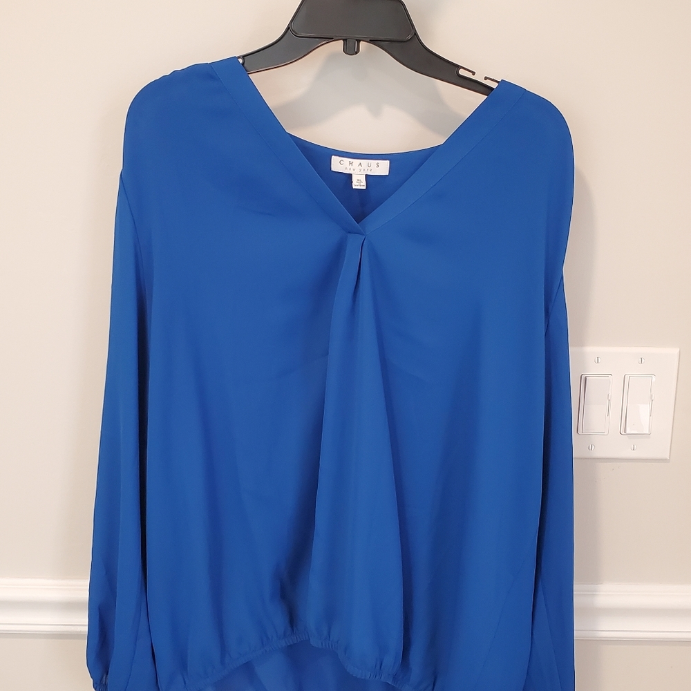Chaus royal blue dress shirt